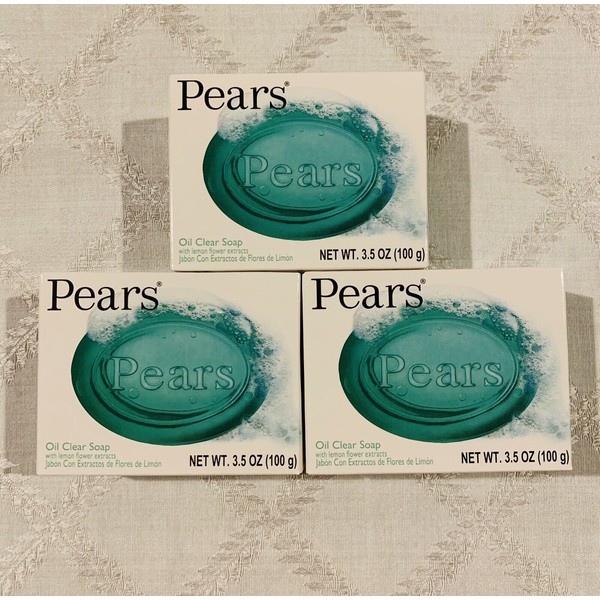 3 Unilever Pears Lemon Flower Extract Dermatologists Tested Soap 3.5 oz
