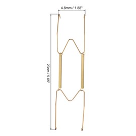 sourcing map 9pcs Plate Hanger, 12 Inch Stainless Steel Invisible Wall Plate Hangers with Wall Decorative Hooks and Tip Protector for Decorative Plates and Art