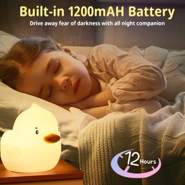Tremdwoto Duck Night Light for Kids,Duck Lamp, Light up Duck, Birthday/Christmas Gifts for Baby Child Girls Boy Toddler