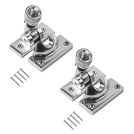 TERF® Traditional Polished Chrome Sash Window Lock Fastener Brighton Pattern With Fixing Screws For Wood Aluminium UPVC Vinyl Frames - Pack of 2