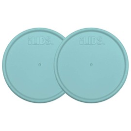 iLIDS Mason Jar Storage Lid, Regular Mouth, Made in USA, Seafoam, 2-Pack