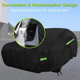 Morhept Car Cover Custom Fit for Toyota Camry, Waterproof All Weather Full Exterior Cover Rain Snow UV Protection Cover with Door Zipper