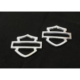 Custom RAW METAL Harley CVO Tank Emblems (set of 2) Touring, 6061 Billet Metal