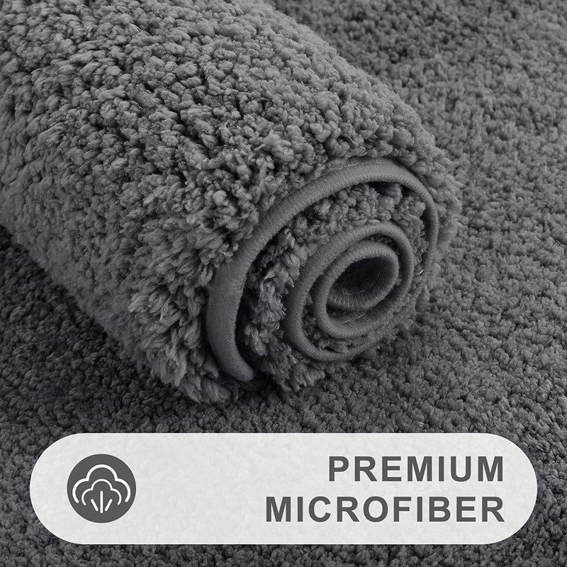 smiry Microfiber Bath Mat 50 x 75 cm, Non-Slip Super