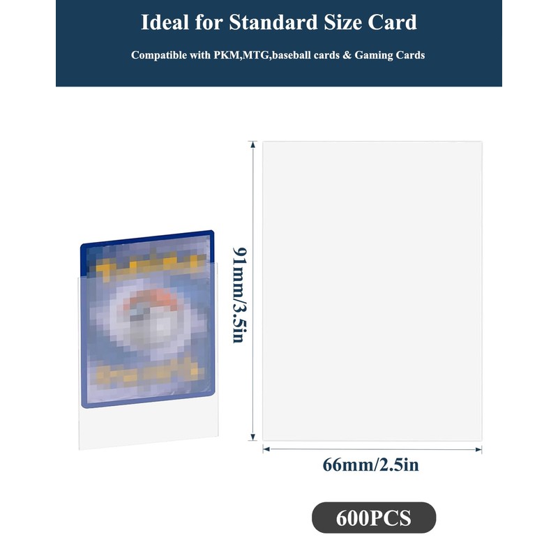 Pack of 600 Card Sleeves, Perfect Matching Inner Sleeves