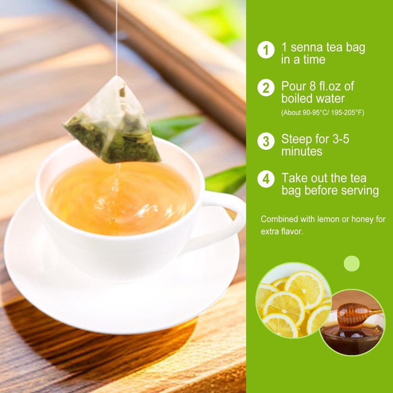 FullChea - Senna Tea, 50 Teabags, 1.5g/bag - Naturally Senna
