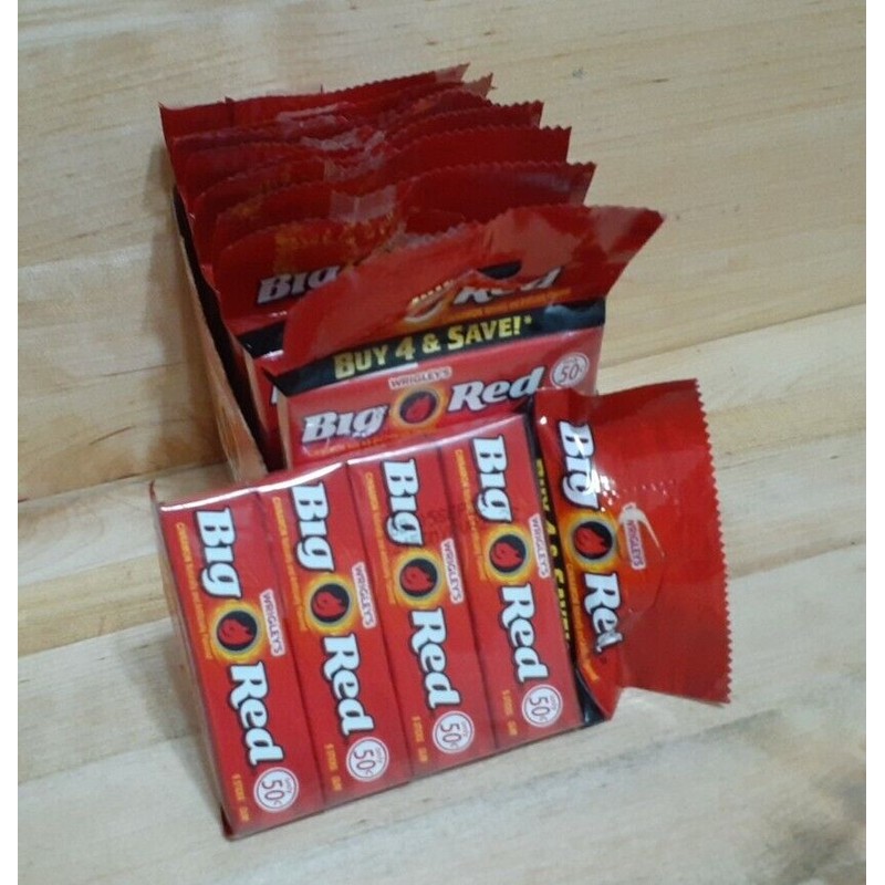 Wrigley 10 PACKAGES: Wrigleys Big Red chewing gum, Cinnamon TOTAL