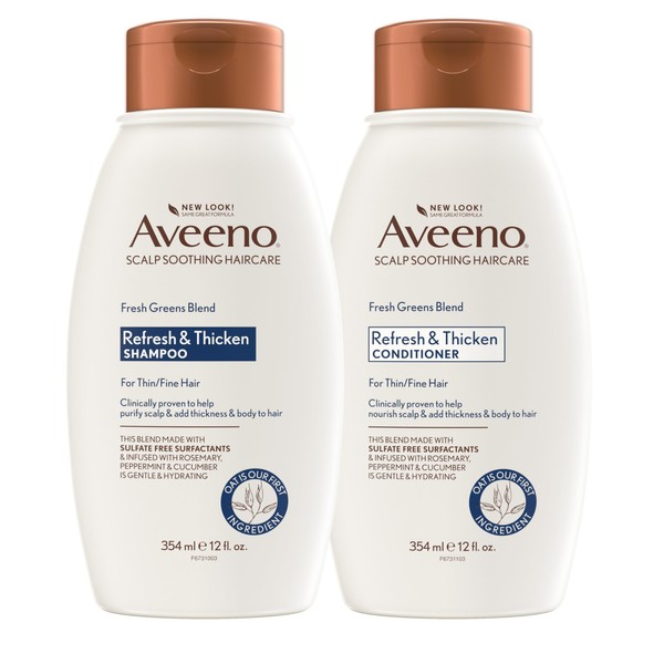 Aveeno Aveeno Fresh Greens Shampoo + Conditioner with Rosemary, Peppermint