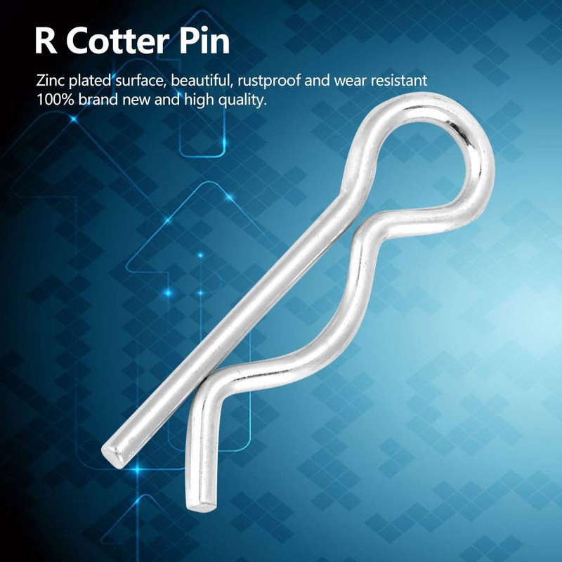 Akozon R Clips Splint Securing Pin Mounting Clip Bright Galvanised