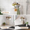 LEVERLOC Shower Caddy Suction Cup, Shower Organizer Removable Bathroom Shelf,