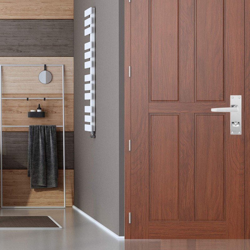 XFORT® Flat Bathroom Polished Chrome Door Handles, Elegant Door Handle