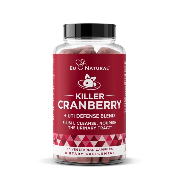 9-In-1 Killer Cranberry Pills for Women – UTI Defense Blend with Clinically Studied Ingredients – 9 Extract Urinary Tract Supplement – Pine Bark, Propolis, Vitamin D & More – 60 Fast-Acting Capsules