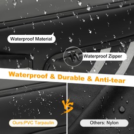 BORDAN Waterproof Scooter Under Seat Storage Bag Compatible with Honda Ruckus 2010-2025, Scooter Saddle Bags Cling Side Frame Bag Storage Bags with Shoulder Straps & Waterproof zips for Motorcycle