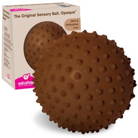 Edushape The Original Sensory Ball for Baby - 7" Boho Chic Brown Color Baby Ball That Helps Enhance Gross Motor Skills for Kids Aged 6 Months & Up - Vibrant, Colorful and Unique Toddler Ball