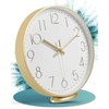 LATENO - Wall Clock for Standing or Hanging - Gold