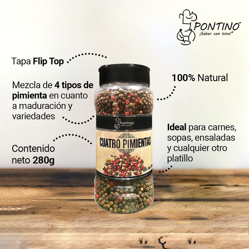 Pontino Cuatro pimientas, 280 g