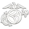 Stained Glass Supplies - United States Marines Emblem Bevel Cluster