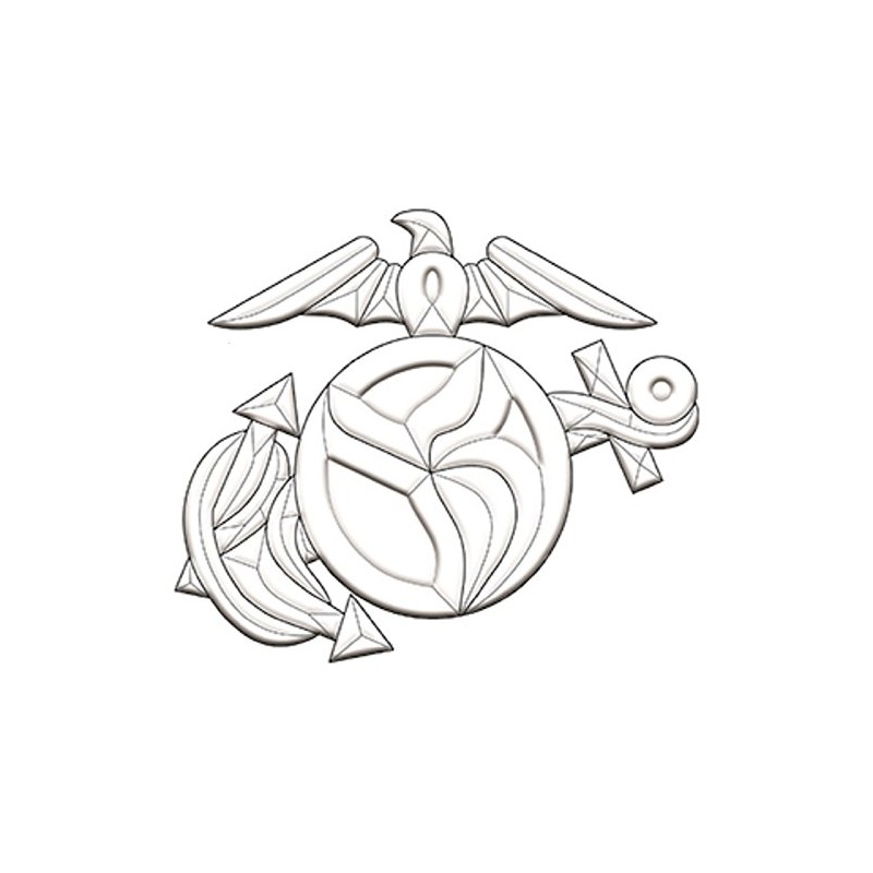Stained Glass Supplies - United States Marines Emblem Bevel Cluster