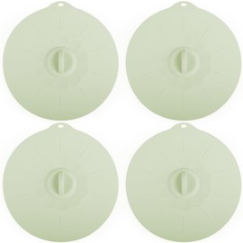 Paquete de 4 tapas de silicona de 9.4 pulgadas para tazas, cuencos, platos, sartenes, cubierta de salpicaduras de microondas, tapa de recipientes de cocina para almacenamiento de alimentos, color