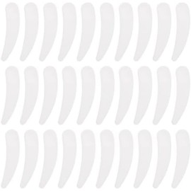 FUOYLOO 100 Cucharas para Crema Facial de Pp Blanco, Aplicador Práctico para Muestreo y Viaje, Herramienta para Maquillaje y Cuidado Facial