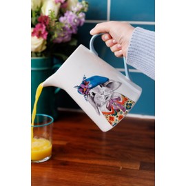 Mikasa x Tipperleyhill Fine China Jug, Large Jug for Water, Milk & Juice, Stylish Tableware with Rabbit Print, 1,2L, Dishwasher Safe & Gift Boxed