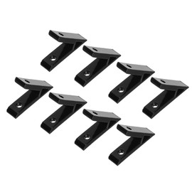 QUARKZMAN Pack of 8 45 Degree Angle Aluminium Profile Corner Brackets Corner Connector for 2020 Series (Black)