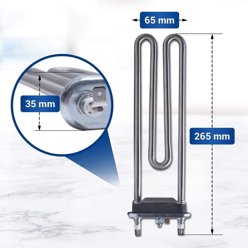 Heating Element Heating Rod for Washing Machine Replacement for Bauknecht