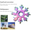 18-in-1 Snowflake Multi-tool, Stainless Steel Multifunctional Bicycle Tool, Card Keychain,
