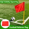 8 Pieces Solid Red Soccer Referee and Corner Flags