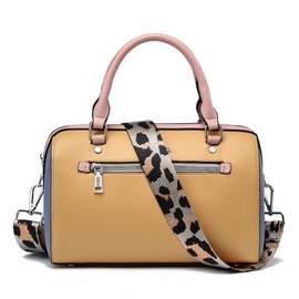 Wide Purse Strap Adjustable Replacement Crossbody Bag Strap Silver Hardware Shoulder Straps for Canvas Tote Handbags, Silver Hardware-Leopard-C16, Silver buckles - Wide 1.5"(3.8cm) -long 52"(132cm)