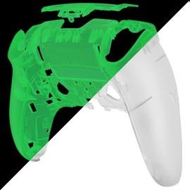 eXtremeRate Custom Back Housing Bottom Shell Compatible with p s 5 Edge Controller, Glow in Dark - Green DIY Replacement Back Shell Cover Compatible with p s 5 Edge Controller