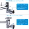 Voolan All Metal Shower Head Extension Arm, 14 Inch Curved