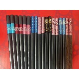 Unbranded Japanese and Chinese Crystal Decorative Designer Chopsticks 9 Variations w Free - CHINESE DOTS BLUE