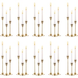 Gold Candle Holders Set -30pcs Taper Candle Holder for Candlesticks, Tall Metal Candlestick Holders for Table Centerpiece, Home Decor, Fits 3/4 Inch Thick Candles (Gold, 10 Sets(30 Pcs))
