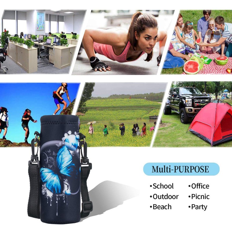 AUPET Water Bottle Carrier,Insulated Neoprene Water Bottle Holder Bag Case