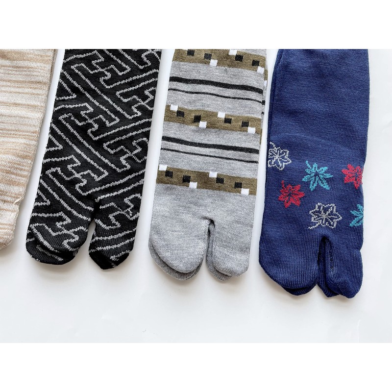 Men's Tabi Socks Comfortable Cotton Blend With Heels, 9.8 -