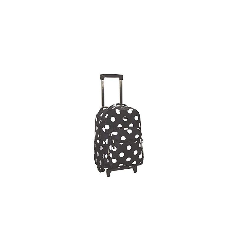 Rockland Double Handle Rolling Backpack, BLACKDOT, One Size