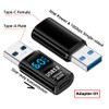 xiwai 3 Pieces/Lot Type C Adapter with Smart LED Digital
