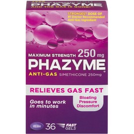 Phazyme Gas and Acid Relief & Maximum Strength Softgels (Pack of 4)