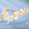 Yean Starfish Wedding Headband Silver Seashell Headpiece Pearl Shell Beach