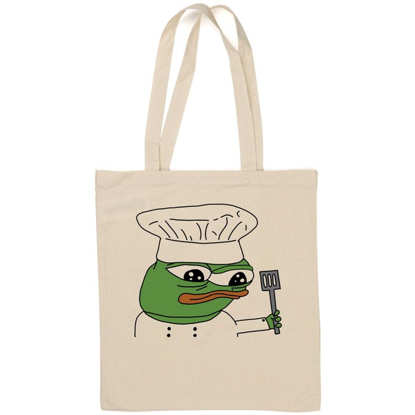 Funny Pepe The Frog Chef Meme Art Natural Cotton Shopping