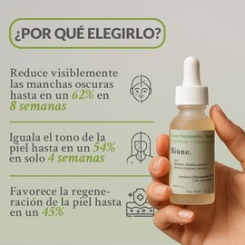 Serum Niacinamida 10% + Regaliz | Acción Antimanchas e Imperfecciones | Unifica el Tono, Ilumina y Suaviza | Minimiza Poros y Controla el Brillo | Para Todo tipo de Piel | Skin Care | Biune. | 30 ml