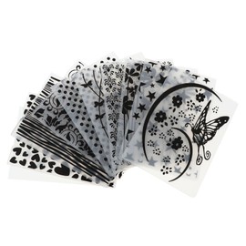 SHINEOFI 10pcs Embossing Template DIY Stencils for Card Making Scrapbooking Crafts Durable Plastic Folders with Elegant Patterns for Home Decoration