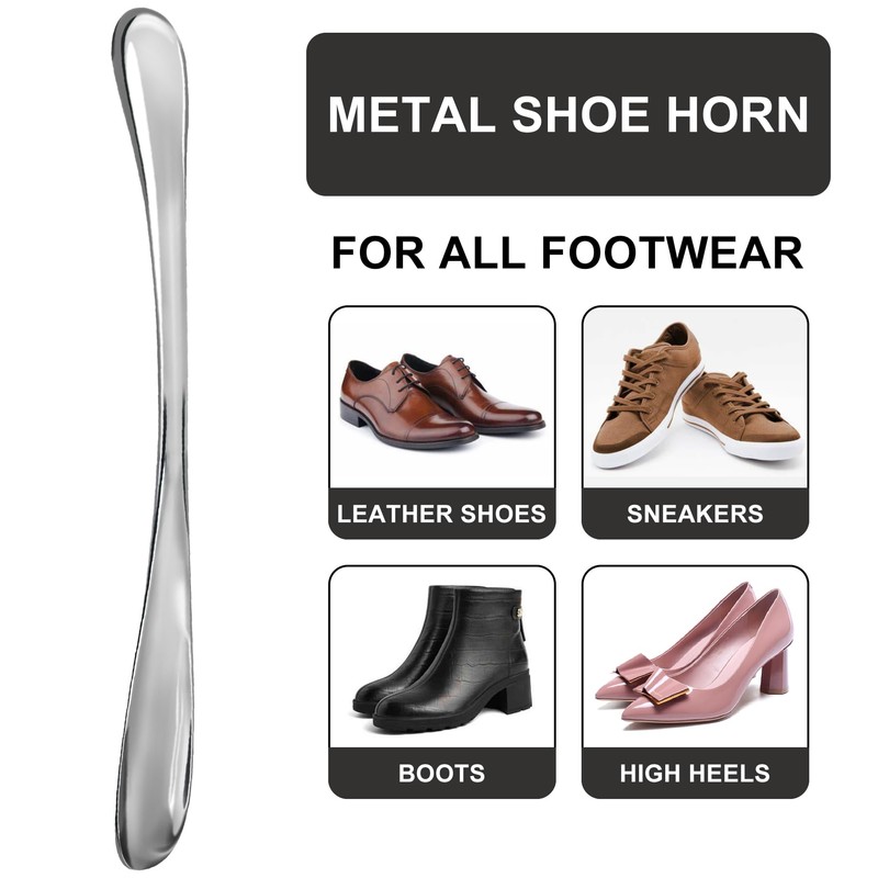 Earl Diamond Metal Shoe Horn Long Handle For Seniors, Long