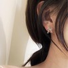 Gold Bow Earrings for Women Gifts Trendy Stuff Rhinestone Earrings