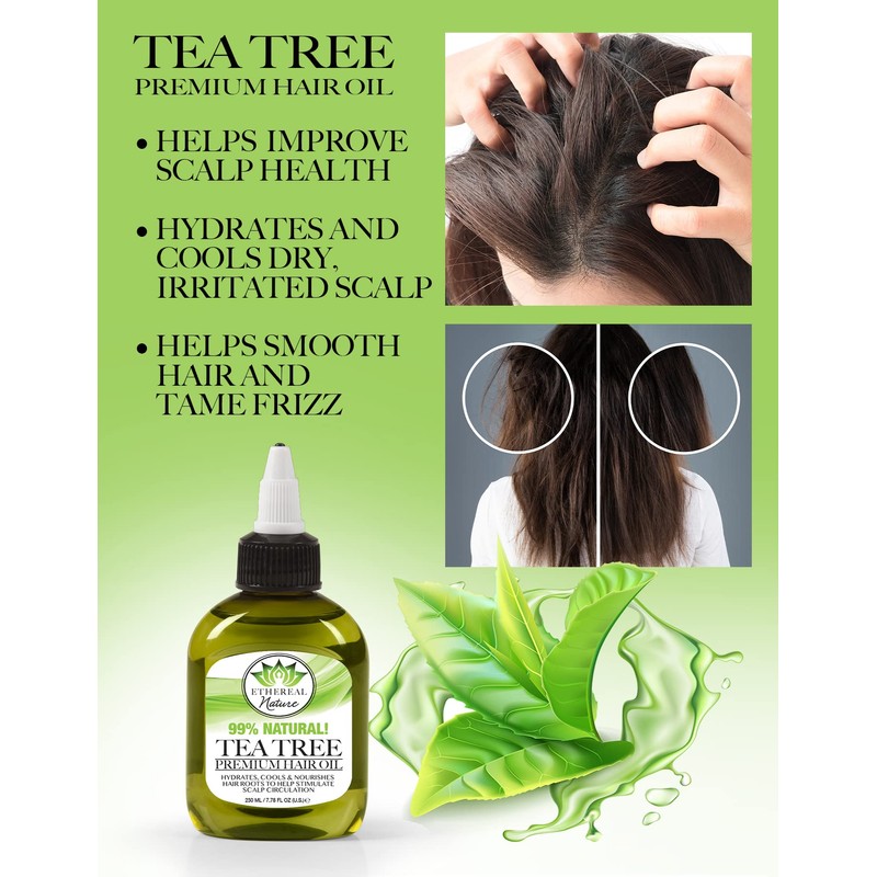 Ethereal Nature Hair Oil clear, blend, Tea Tree, 2.5 Fl