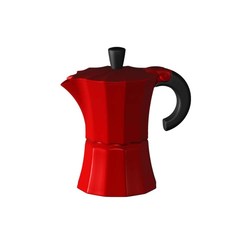 Gnali & Zani MOR003 Morosina 6-Cup Coffee Maker Red