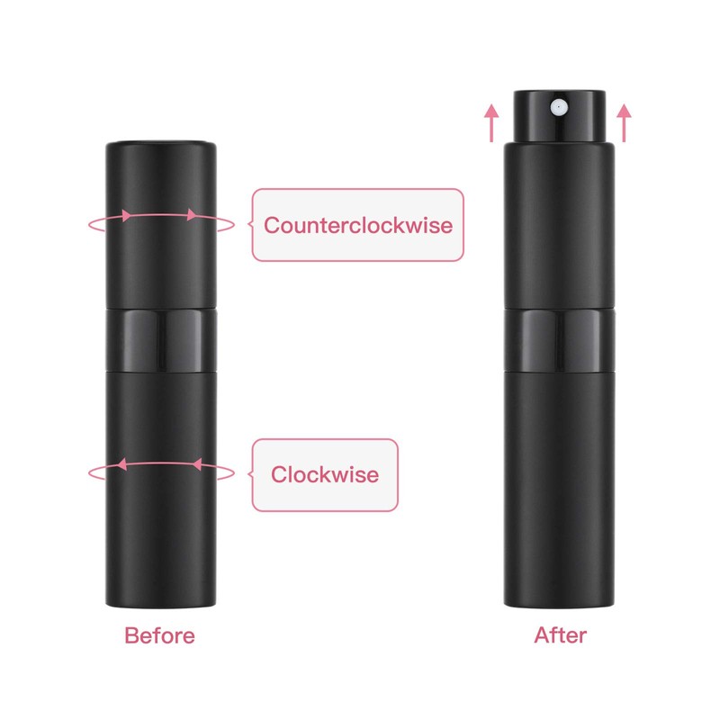 5PCS 8ml Travel Perfume Atomizer Refillable, Mini Cologne Spray Bottle