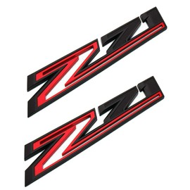 2 calcomanías de tamaño grande Z71 de 11.5 pulgadas con emblemas 3D para guardabarros del lado del pasajero de repuesto para Silverado 1500 2500 3500 HD 2019-2021 (negro rojo))