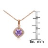 Plata de Ley Chapados en oro rosa imitación Gemstone 7